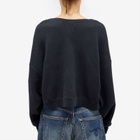 R13 Women's New York Cropped Crewneck in Acid Black