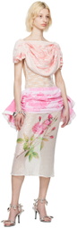 ALL-IN Pink Vase Maxi Skirt