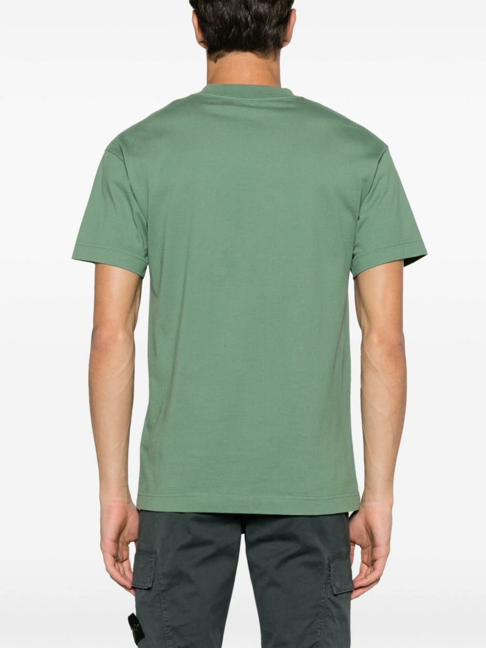 Moncler Genius X Palm Angels Green Logo-Appliqué T-Shirt