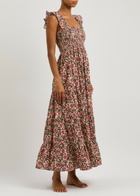 Rixo Kendall Floral-print Cotton Maxi Dress Pink