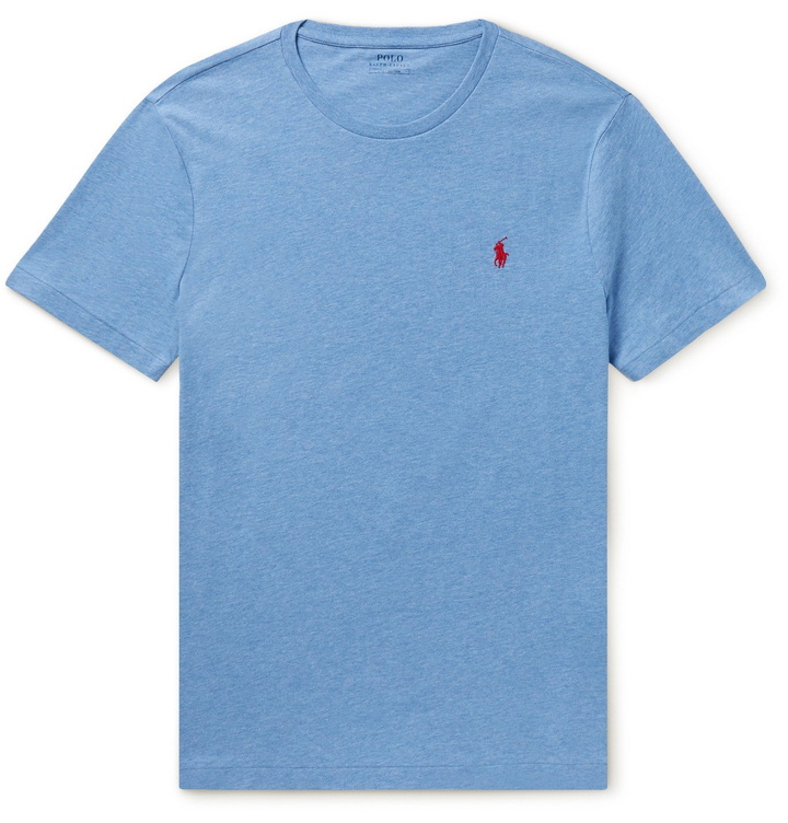 Photo: POLO RALPH LAUREN - Slim-Fit Cotton-Jersey T-Shirt - Blue