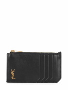 SAINT LAURENT - Tiny Cassandre Leather Card Case