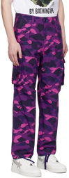 BAPE Purple Color Camo Cargo Pants