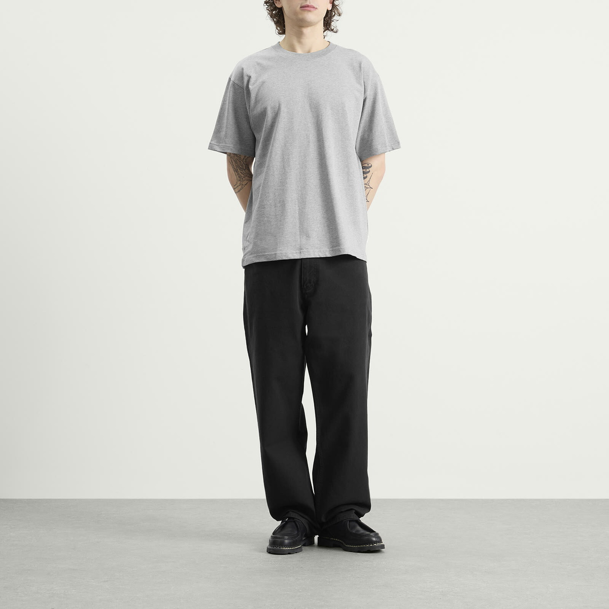 Norse Projects Men's Standard Heavy Loose T-Shirt in Grey Melange