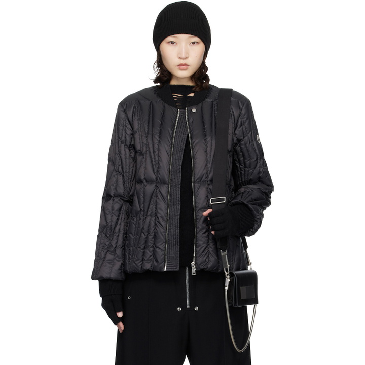 Photo: Rick Owens Moncler + Rick Owens Black Geocamo Flight Down Jacket