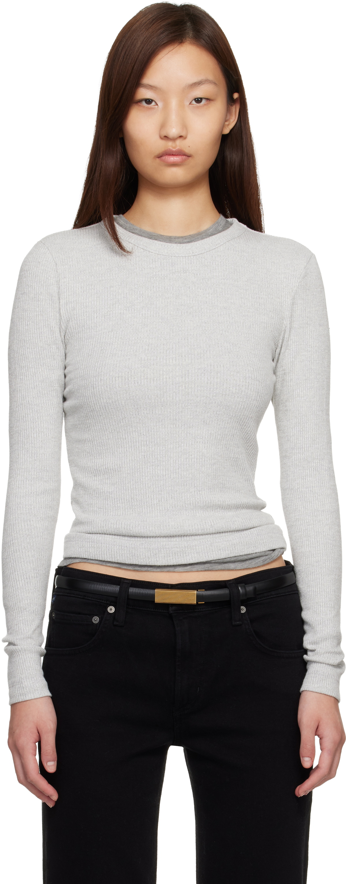 Citizens of Humanity Gray Bina Crewneck T-shirt