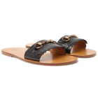 Gucci - Varadero Horsebit Fringed Leather Sandals - Men - Black