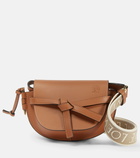 Loewe - Gate Dual Mini leather and jacquard shoulder bag