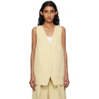 The Frankie Shop Beige Melrose Linen Vest