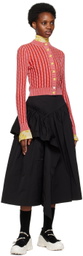 MINJUKIM Black Ruffle Midi Skirt