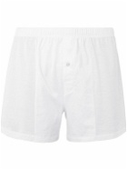 Hanro - Sporty Mercerised Cotton Boxer Shorts - White