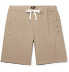 Theory - Nevins Cotton-Blend Twill Drawstring Shorts - Mushroom