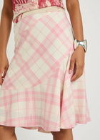 Vivienne Westwood Adder Plaid Wool-blend Crepe Midi Skirt Cream