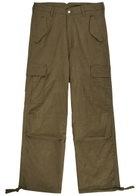 Rhude Parachute Linen-blend Cargo Trousers Olive