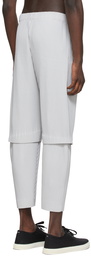 Homme Plissé Issey Miyake Grey Bending Pleats Trousers