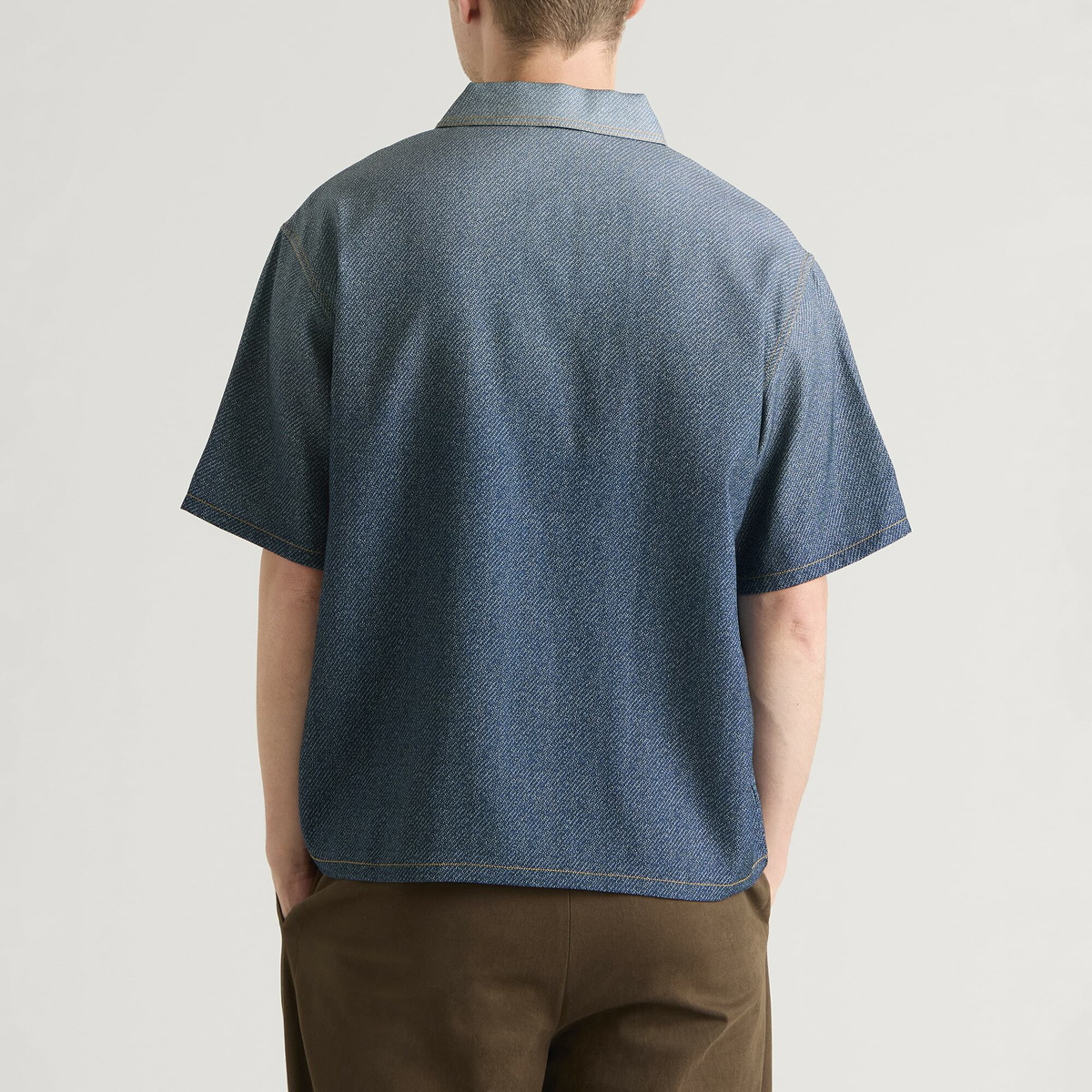 Malbon Men's Ironfade Polo in Dusty Navy