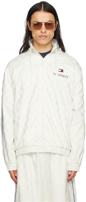 Photo: Tommy Jeans White Monogram Track Jacket