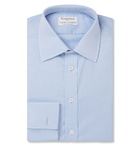 Kingsman - Turnbull & Asser White Double-Cuff Cotton-Twill Shirt - Blue