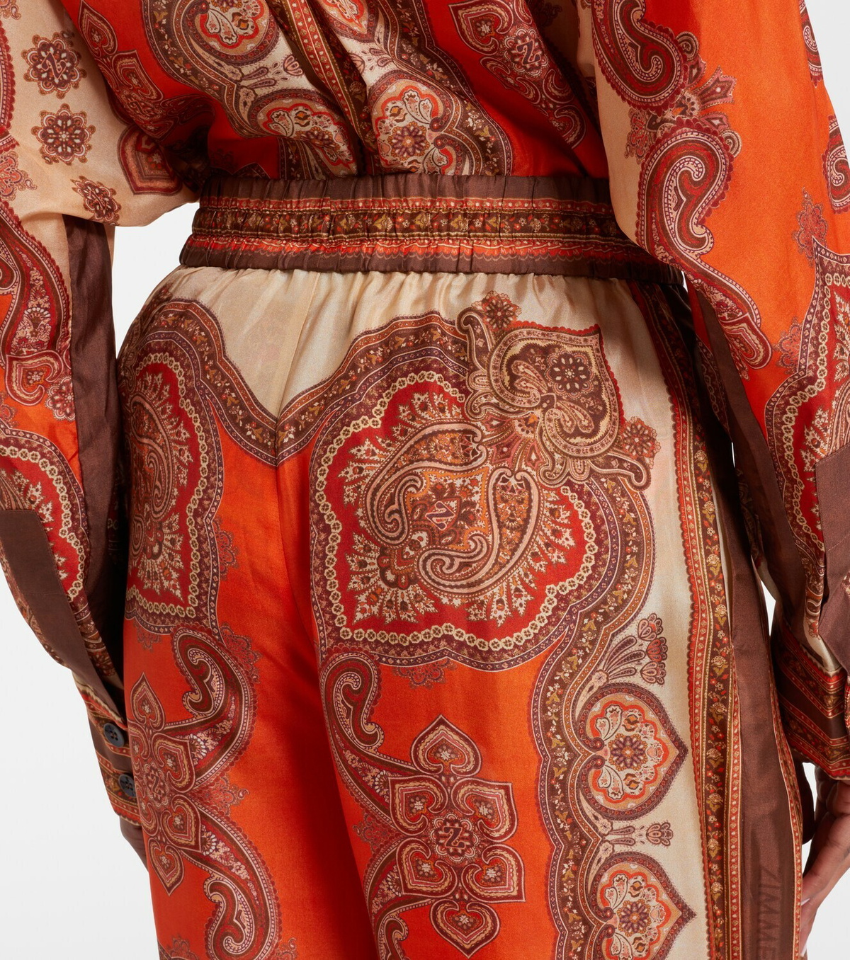 Zimmermann Mahon paisley silk palazzo pants