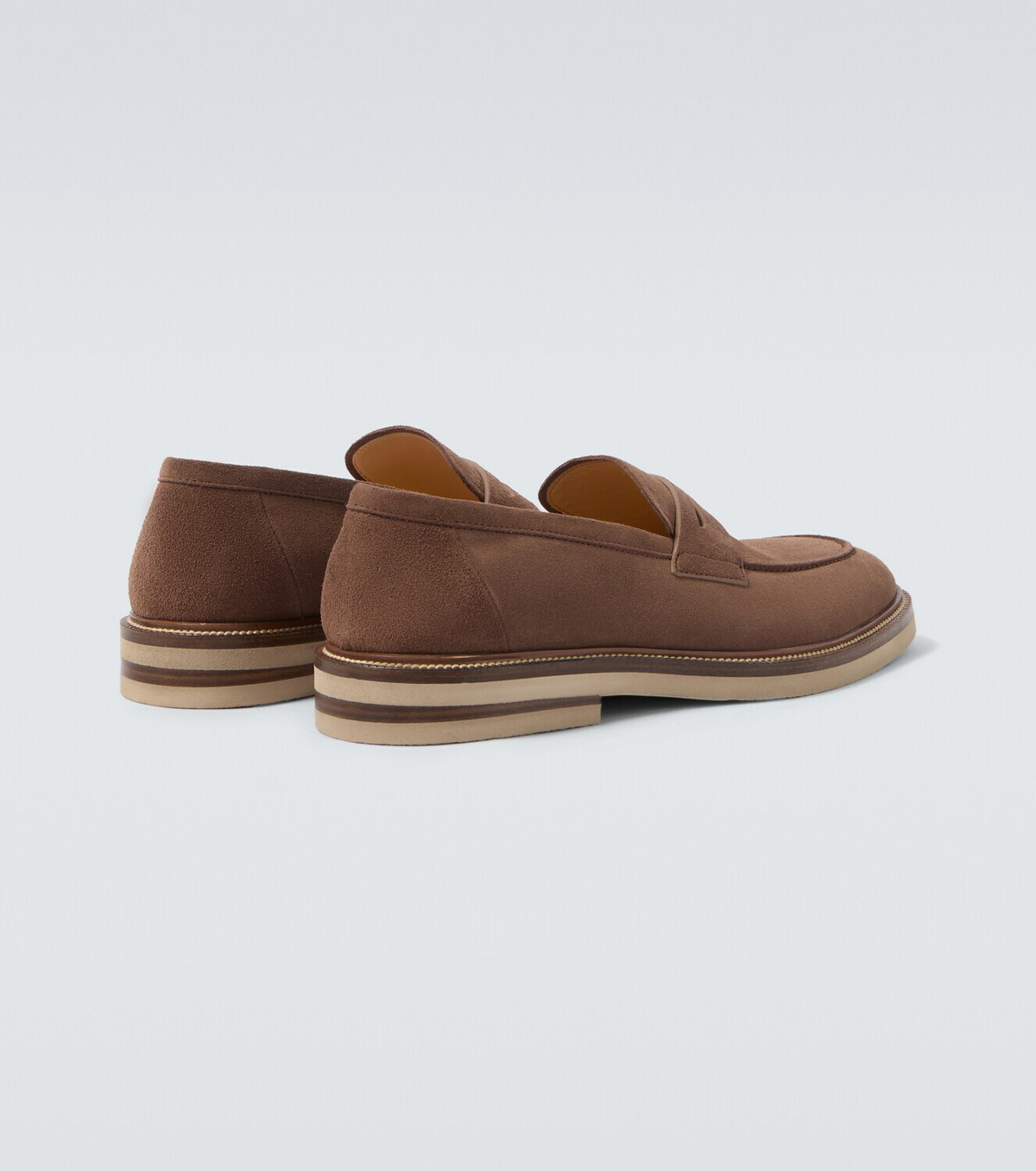 Brunello Cucinelli Suede penny loafers