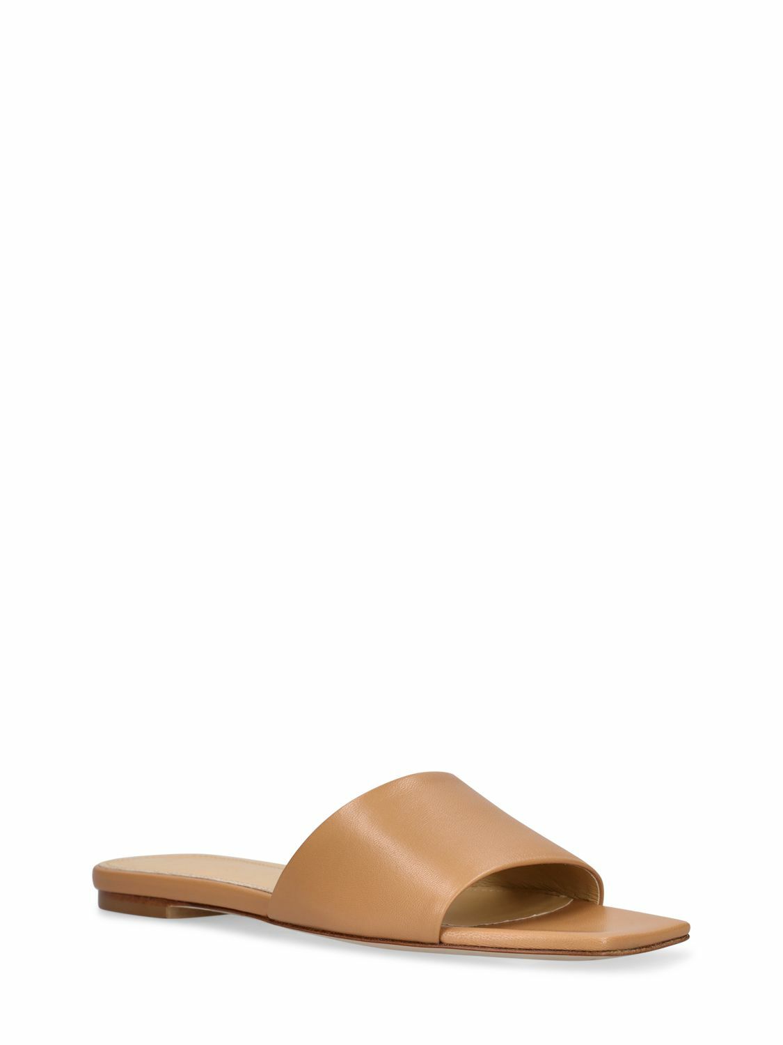 AEYDE - 10mm Anna Leather Slide Flats