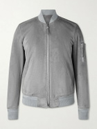 TOM FORD - Slim-Fit Suede Bomber Jacket - Gray