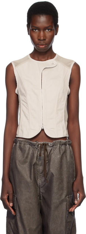 Photo: OUR LEGACY Gray Sateen Corset Vest
