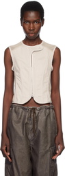 OUR LEGACY Gray Sateen Corset Vest