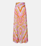 Pucci Manuba jersey satin maxi skirt
