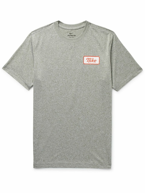 Photo: Nike Training - Logo-Print Dri-FIT Running T-Shirt - Gray