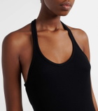 Tom Ford Ribbed-knit halterneck jersey maxi dress
