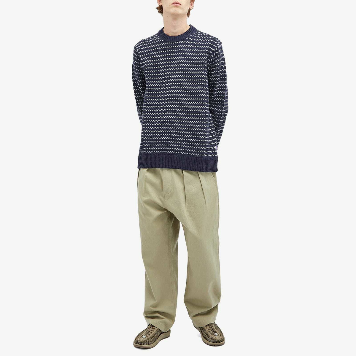 Patagonia Men's Recycled Wool Crew Knit in Classic Navy