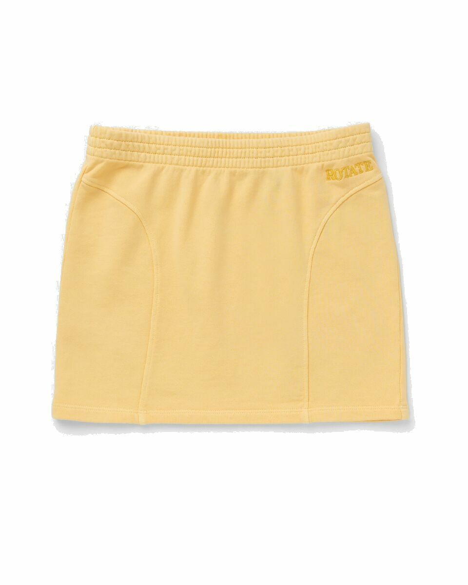 Photo: Rotate Birger Christensen Elasticated Mini Skirt Yellow - Womens - Skirts