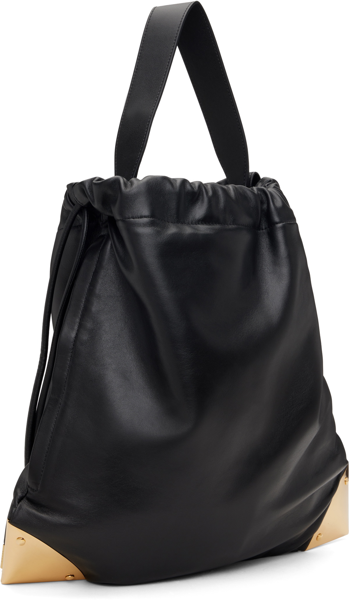 sacai Black Corner Metal Drawstring Bag Sacai sacai Black Corner Metal Drawstring Bag Sacai