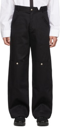 SPENCER BADU Black Cotton Cargo Pants