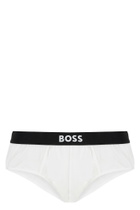 Hugo Boss Set Of Three Cotton Briefs With Logoed Elastic Band