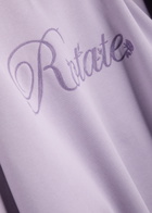 Rotate Sunday Logo-embroidered Cotton Sweatshirt Purple
