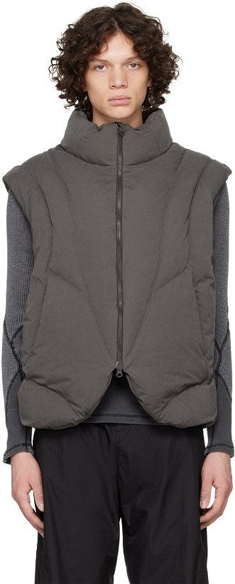 Photo: Hyein Seo Gray Padded Reversible Vest