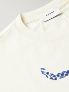 Rhude - Printed Cotton-Jersey T-Shirt - Neutrals