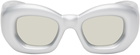 LOEWE Silver Inflated Butterfly Sunglasses
