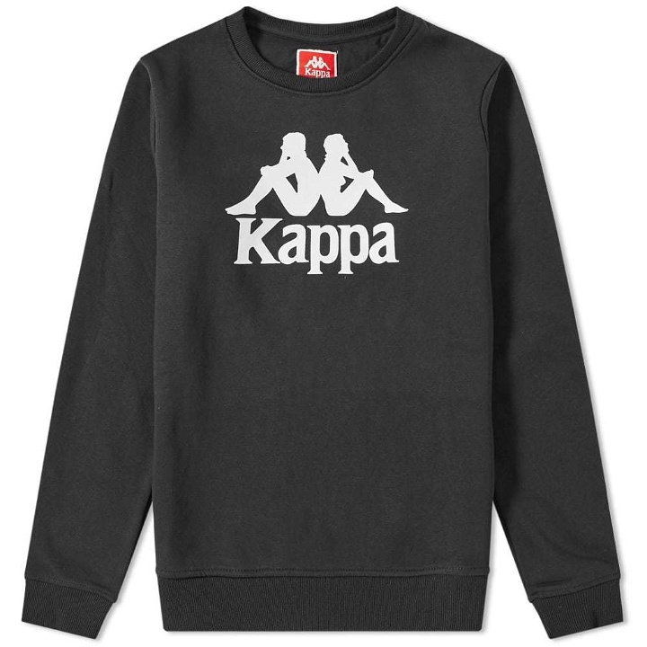 Photo: Kappa Authentic Eslogari Crew Sweat Black & White