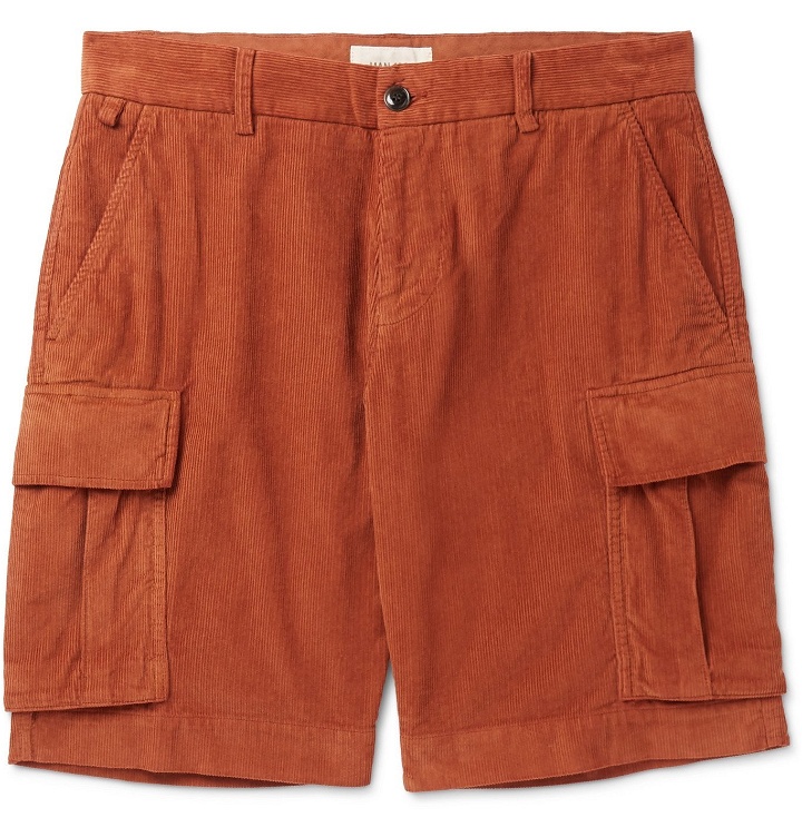 Photo: MAN 1924 - Cotton-Corduroy Cargo Shorts - Orange