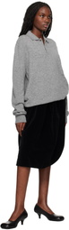Comme des Garçons Shirt Gray Knit Polo