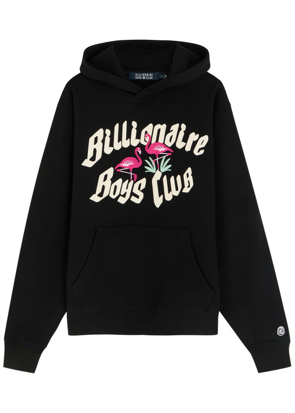Photo: Billionaire Boys Club Flamingo Hooded Cotton Sweatshirt Black