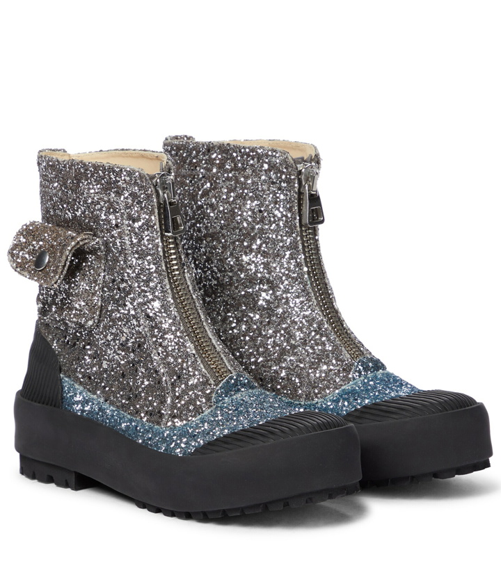 Photo: JW Anderson - Duck glitter ankle boots