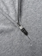Canali - Wool Half-Zip Polo Shirt - Gray