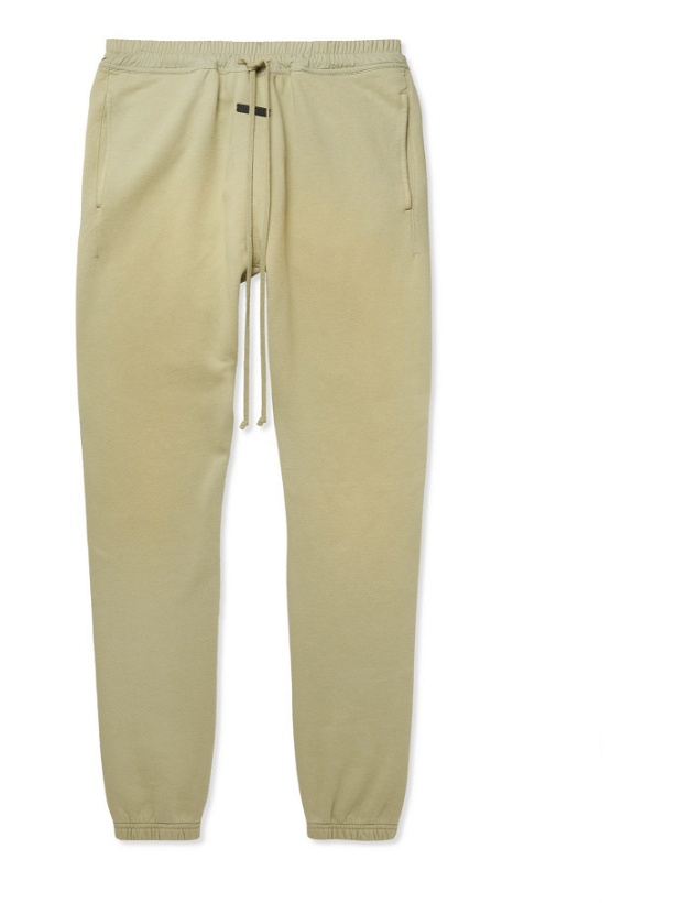Photo: FEAR OF GOD - The Vintage Tapered Fleece-Back Cotton-Jersey Sweatpants - Green