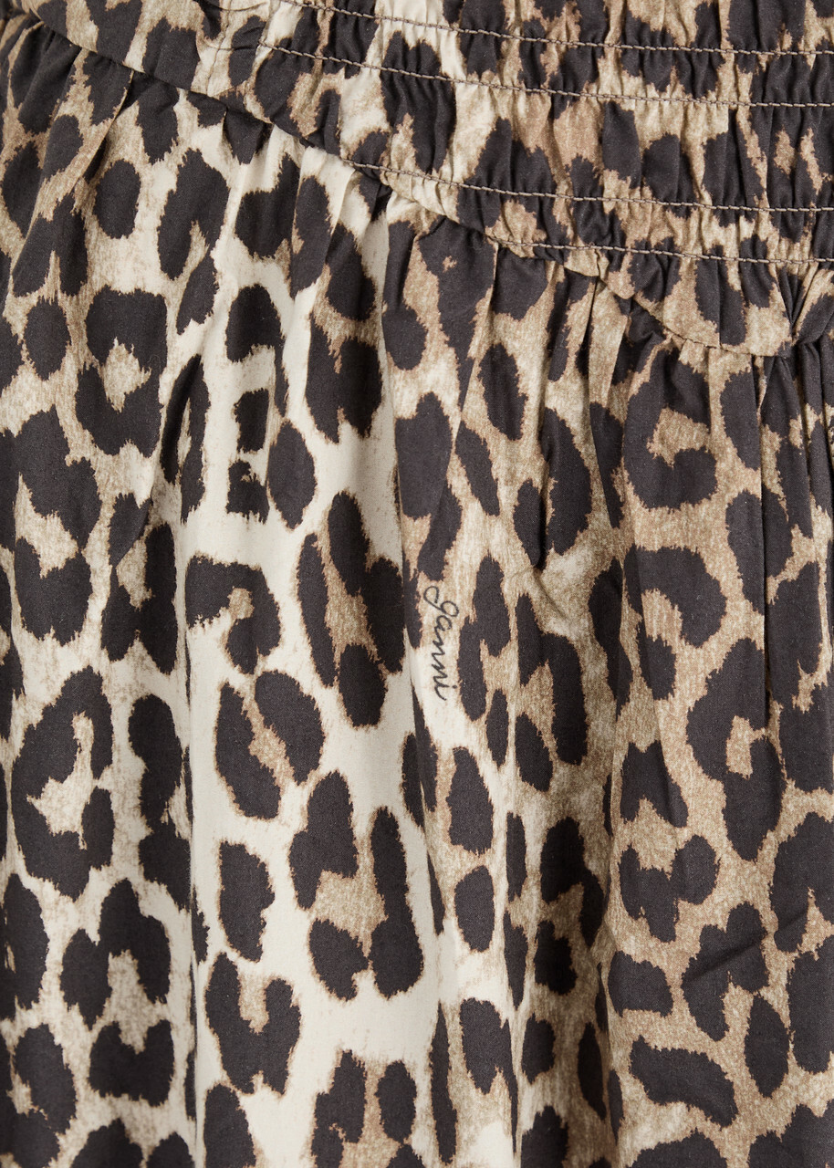 VIP【関税送料無料】希少 Ganni LEOPARD PRINT MIDI DRESS GANNI leopard-print Cotton Midi Dress | Black | FARFETCH