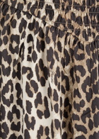 Ganni Leopard-print Cotton Midi Dress