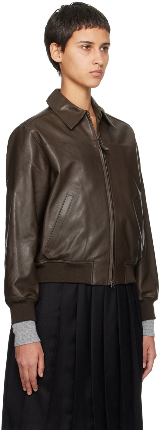 Nothing Written Brown Martino Leather Jacket